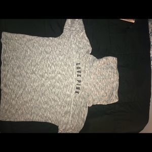 Grey and black pink sweater